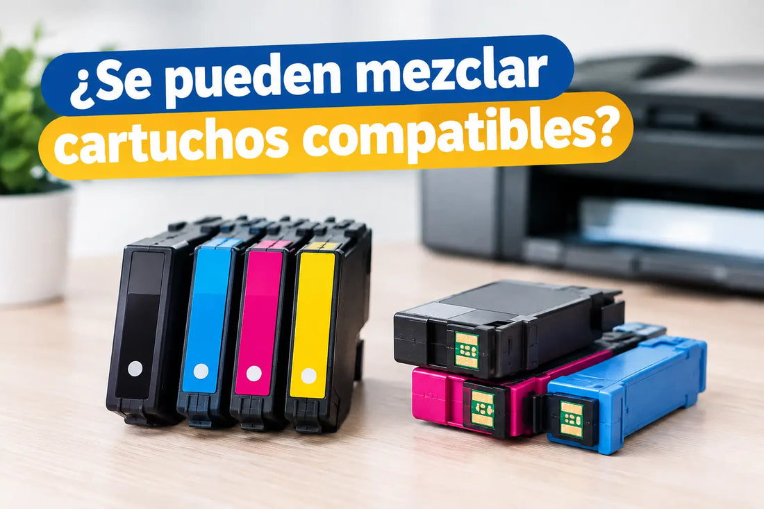 ¿Se pueden mezclar cartuchos compatibles?