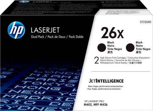 HP CF226X Negro Pack de 2 Cartuchos de Toner Originales - 26X - Prinkweb