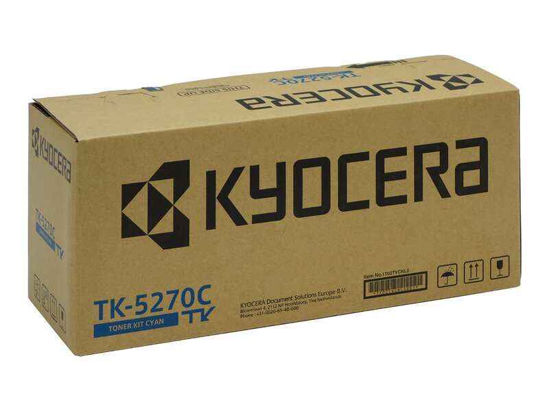 Kyocera TK5270 Cyan Cartucho de Toner Original - 1T02TVCNL0/TK5270C - Prinkweb
