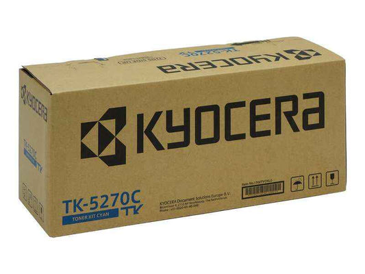 Kyocera TK5270 Cyan Cartucho de Toner Original - 1T02TVCNL0/TK5270C - Prinkweb