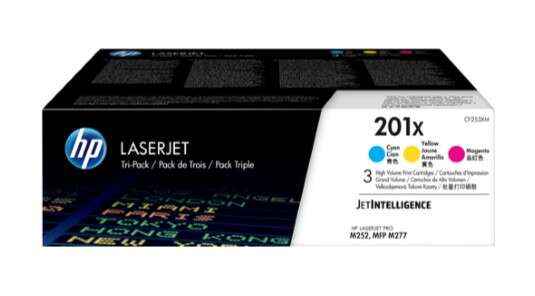 HP CF401X/CF402X/CF403X Pack de 3 Cartuchos de Toner Originales - 201X - Prinkweb
