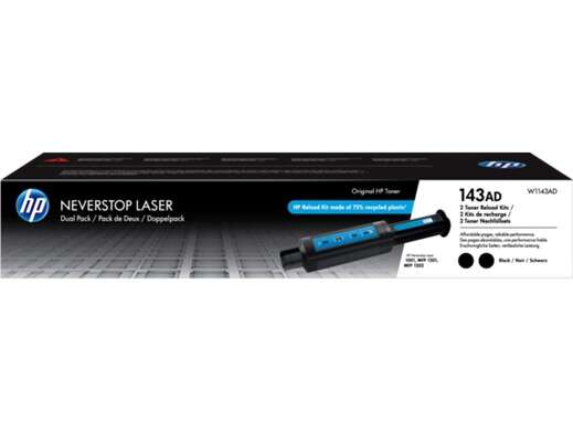 HP W1143A Negro Pack de 2 Kits de Recarga de Toner Originales - 143A - Prinkweb