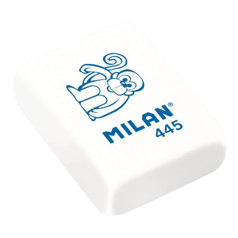 Milan 445 Goma de Borrar Rectangular - Miga de Pan - Caucho Sintetico - Dibujos Infantiles - Colores Surtidos - Cantidad: 45