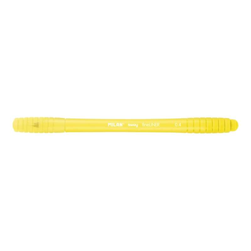 Milan Sway Fineliner Rotulador - Punta Fina 0.4mm - Ergonomico - Tinta al Agua - Color Amarillo - Prinkweb