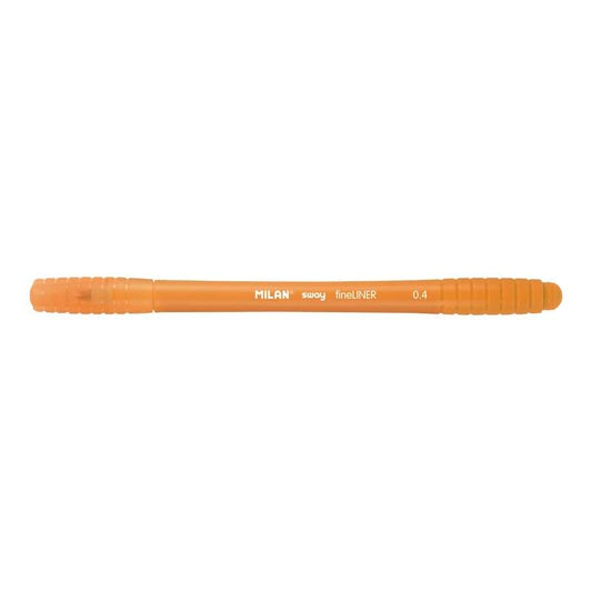 Milan Sway Fineliner Rotulador - Punta Fina 0.4mm - Ergonomico - Tinta al Agua - Color Naranja - Prinkweb
