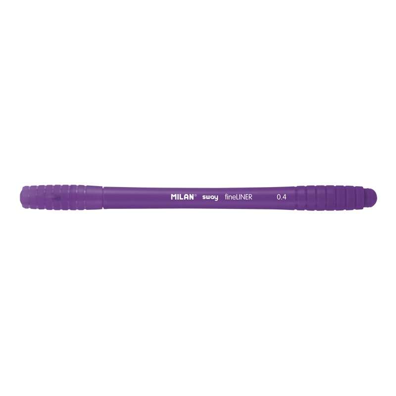 Milan Sway Fineliner Rotulador - Punta Fina 0.4mm - Ergonomico - Tinta al Agua - Color Violeta - Prinkweb