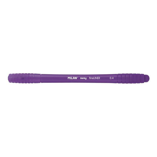 Milan Sway Fineliner Rotulador - Punta Fina 0.4mm - Ergonomico - Tinta al Agua - Color Violeta - Prinkweb