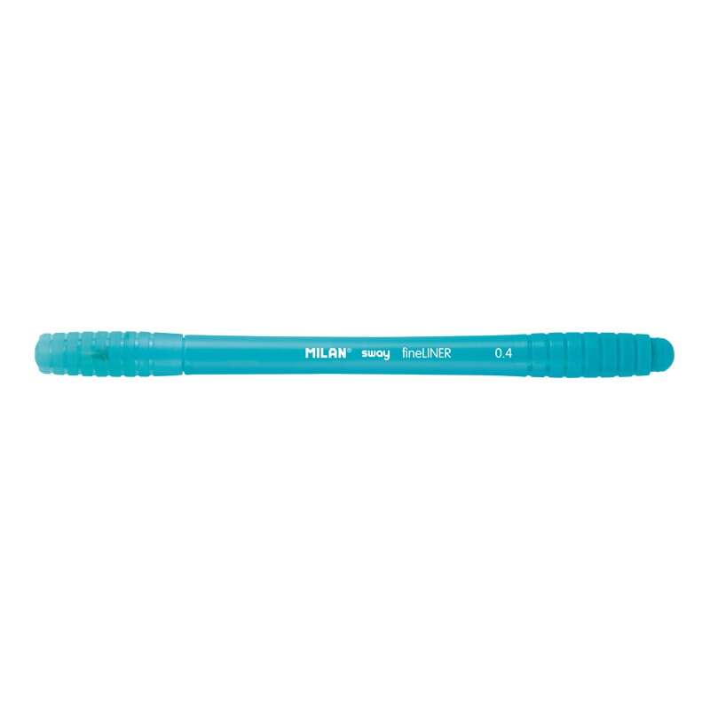 Stylo feutre Milan Sway Fineliner - Pointe fine 0,4 mm - Ergonomique - Encre à base d'eau - Bleu