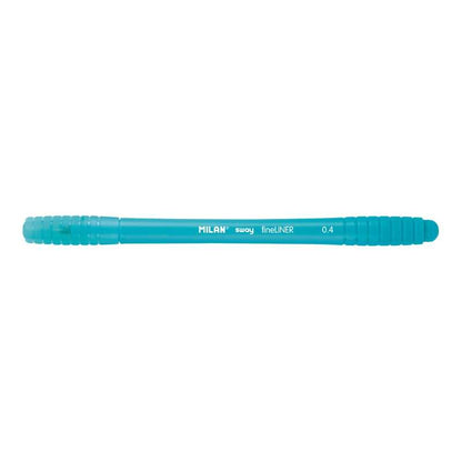 Stylo feutre Milan Sway Fineliner - Pointe fine 0,4 mm - Ergonomique - Encre à base d'eau - Bleu