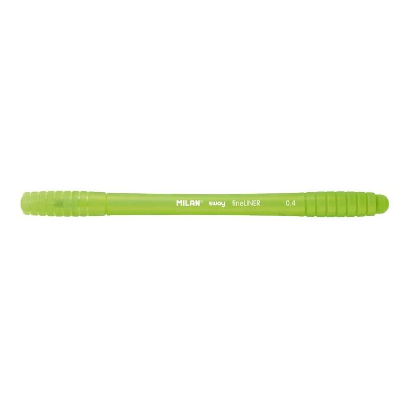 Milan Sway Fineliner Rotulador - Punta Fina 0.4mm - Ergonomico - Tinta al Agua - Color Verde Claro - Prinkweb