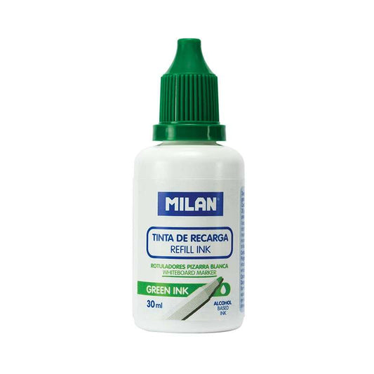 Frasco de tinta Milan para marcadores de quadro branco recarregáveis ​​- Capacidade de 30ml - Tinta à base de D