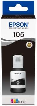 Epson 105 Negro Botella de Tinta Pigmentada Original - C13T00Q140 - Prinkweb