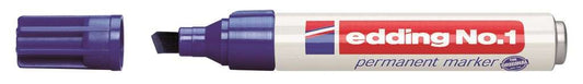 Edding Nº1 Rotulador Permanente - Punta Biselada - Trazo entre 1 y 5 mm. - Recargable - Secado Instantaneo - Color Azul - Prinkweb