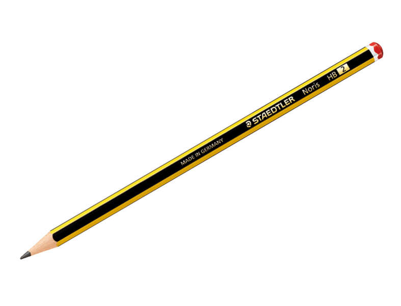 Lápis de grafite hexagonal Staedtler Noris 120-2 HB - Mina ultrarresistente de 2 mm - Cor: Madeira Florestal