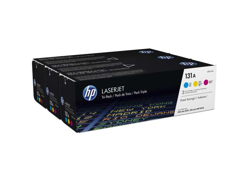 HP CF211A/CF212A/CF213A Pack de 3 Cartuchos de Toner Originales - 131A - Prinkweb