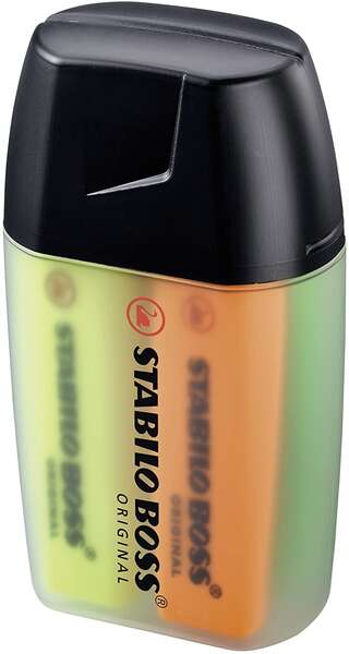 Stabilo Boss Marcadores Fluorescentes - Trazo entre 2 y 5mm - Recargable - Tinta con Base