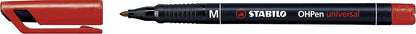 Stabilo OHPen Rotulador Permanente - Punta Media - Trazo de 1mm - Agarre Antideslizante - Tapon Vent