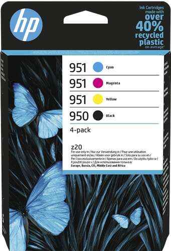 HP 950 + 951 Pack de 4 Cartuchos de Tinta Originales - 6ZC65AE - Prinkweb