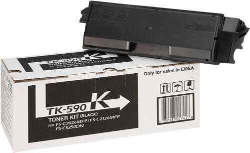 Kyocera TK590 Negro Cartucho de Toner Original - 1T02KV0NL0/TK590K - Prinkweb
