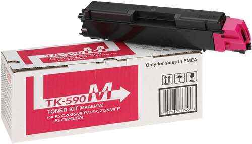 Kyocera TK590 Magenta Cartucho de Toner Original - 1T02KVBNL0/TK590M - Prinkweb