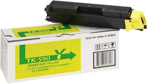 Kyocera TK590 Amarillo Cartucho de Toner Original - 1T02KVANL0/TK590Y - Prinkweb