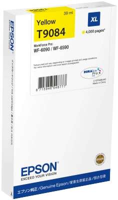 Epson T9084 Amarillo Cartucho de Tinta Original - C13T908440 - Prinkweb