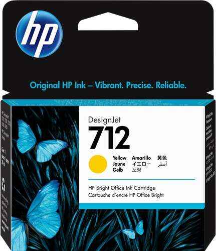 HP 712 Amarillo Cartucho de Tinta Original - 3ED69A - Prinkweb