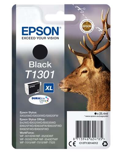 Epson T1301 Negro Cartucho de Tinta Original - C13T13014012 - Prinkweb