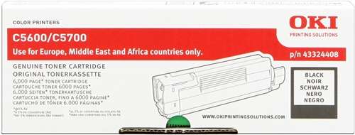 OKI C5600/C5700 Negro Cartucho de Toner Original - 43324408 - Prinkweb