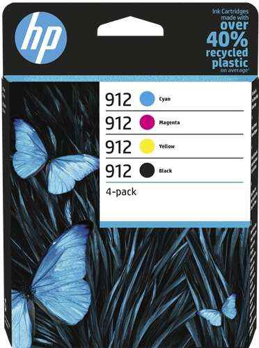 HP 912 Pack de 4 Cartuchos de Tinta Originales - 6ZC74AE - Prinkweb