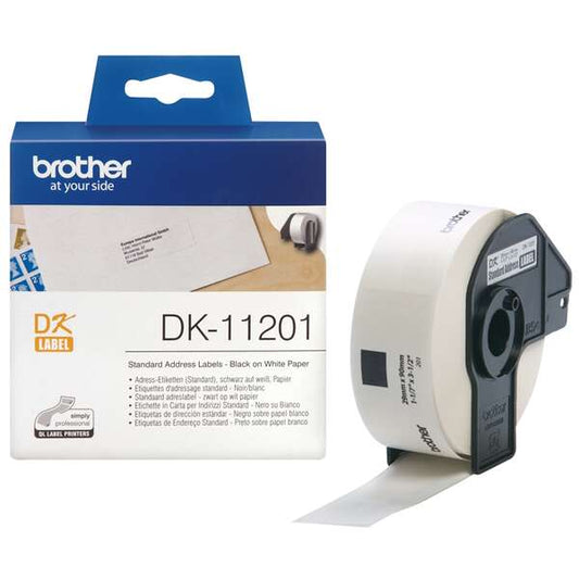 Etiquetas Brother DK11201 originales — 400 uds / 29x90 mm