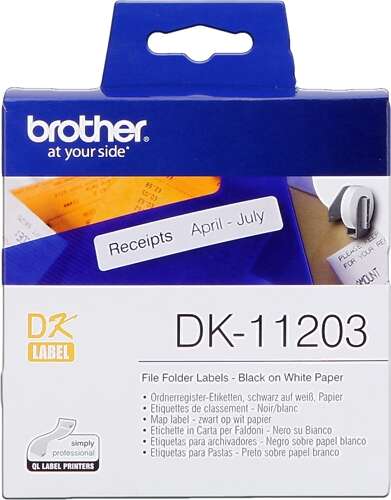 Etiquetas Brother DK11203 originales — 300 uds / 17x87 mm