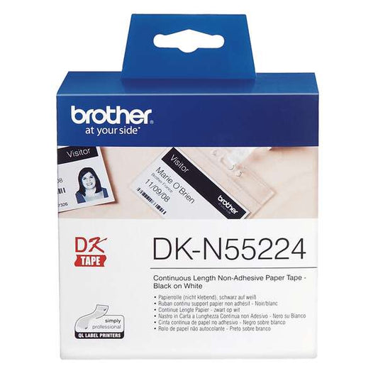 Etiquetas Brother DKN55224 originales — Ancho 54mm / 30,48 metros