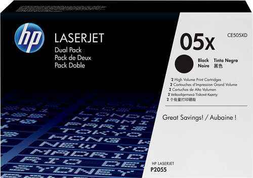 HP CE505X Negro Pack de 2 Cartuchos de Toner Originales - 05X - Prinkweb
