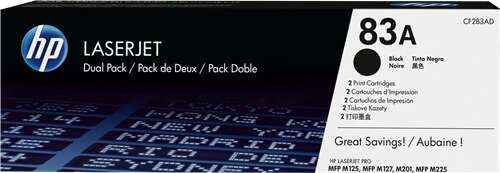 HP CF283A Negro Pack de 2 Cartuchos de Toner Originales - 83A - Prinkweb