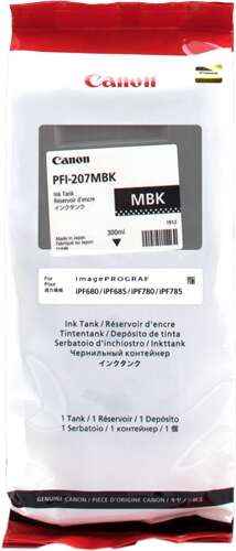 Canon PFI207 Negro Mate Cartucho de Tinta Original - PFI207MBK/8788B001 - Prinkweb