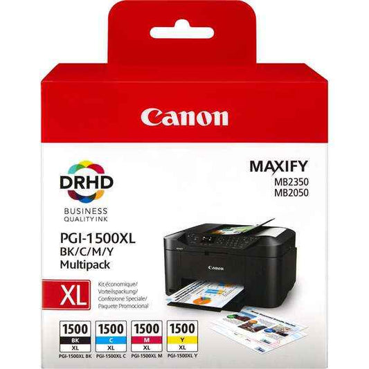 Canon PGI1500XL Pack de 4 Cartuchos de Tinta Originales - 9182B004/9182B010 - Prinkweb