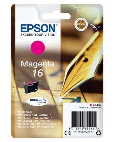 Epson T1623 Magenta Cartucho de Tinta Original - C13T16234012 - Prinkweb