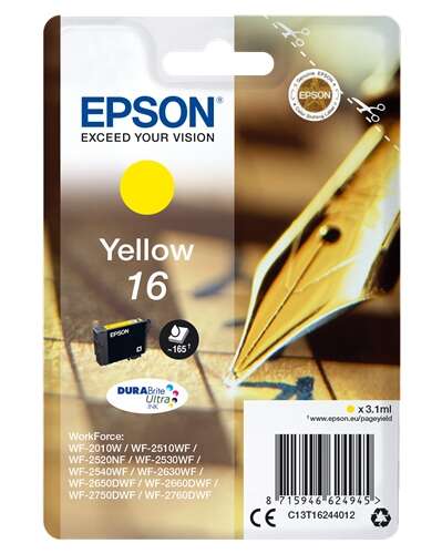 Epson T1624 Amarillo Cartucho de Tinta Original - C13T16244012 - Prinkweb