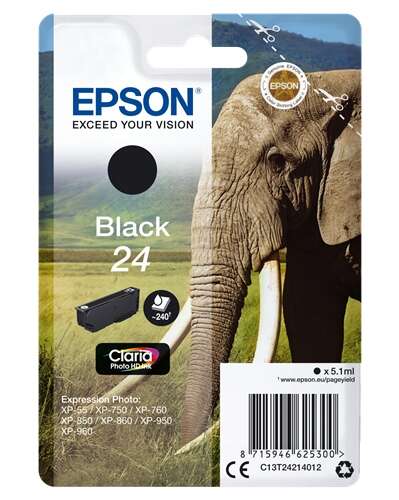 Epson T2421 (24) Negro Cartucho de Tinta Original - C13T24214012 - Prinkweb