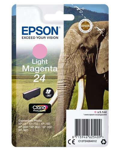 Epson T2426 (24) Magenta Light Cartucho de Tinta Original - C13T24264012 - Prinkweb