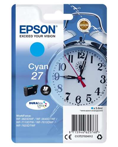 Epson T2702 (27) Cyan Cartucho de Tinta Original - C13T27024012 - Prinkweb