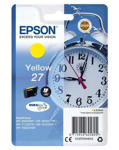 Epson T2704 (27) Amarillo Cartucho de Tinta Original - C13T27044012 - Prinkweb
