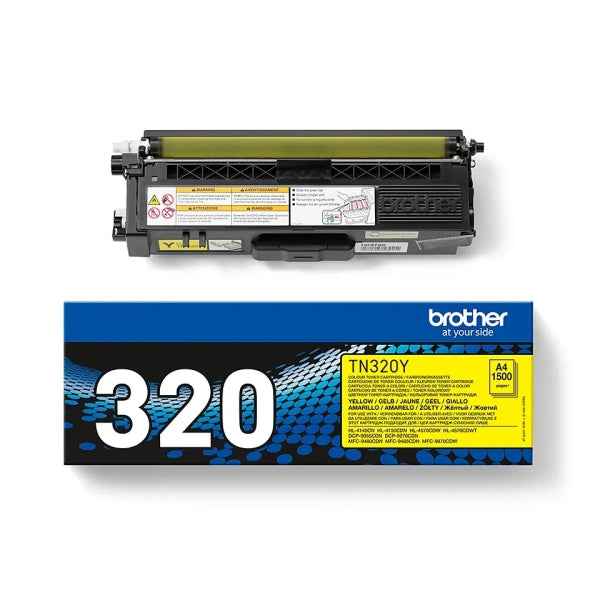 Brother TN320 Amarillo Cartucho de Toner Original - TN320Y - Prinkweb