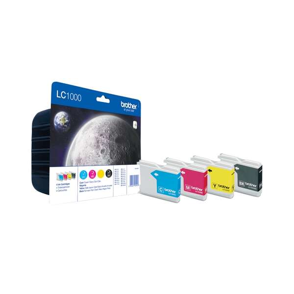 Brother LC1000 Pack de 4 Cartuchos de Tinta Originales - LC1000VALBP - Prinkweb