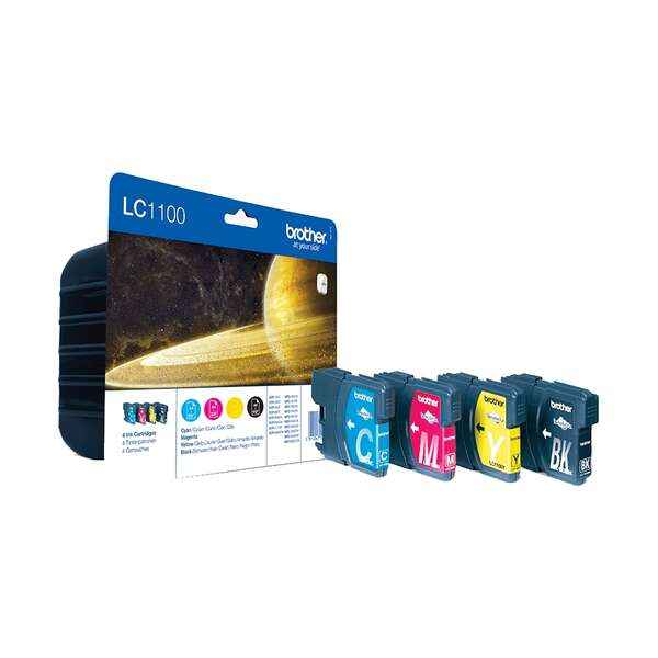 Brother LC1100 Pack de 4 Cartuchos de Tinta Originales - LC1100VALBP - Prinkweb