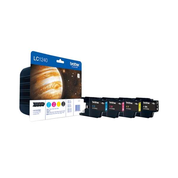 Brother LC1240 Pack de 4 Cartuchos de Tinta Originales - LC1240VALBP - Prinkweb