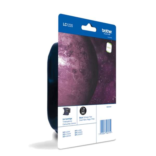 Brother LC1220 Negro Cartucho de Tinta Original - LC1220BKBP - Prinkweb