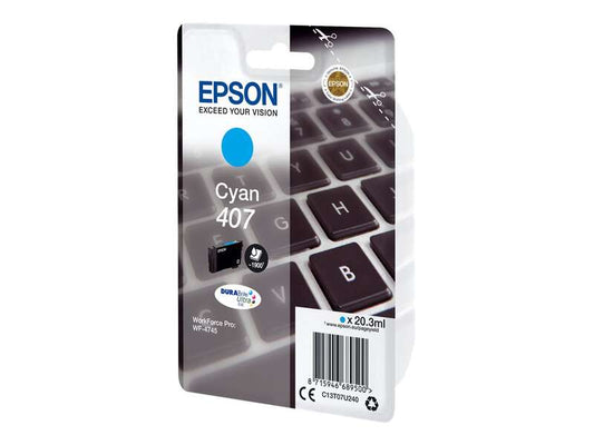Epson 407 Cyan Cartucho de Tinta Original - C13T07U240 - Prinkweb