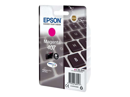 Epson 407 Magenta Cartucho de Tinta Original - C13T07U340 - Prinkweb